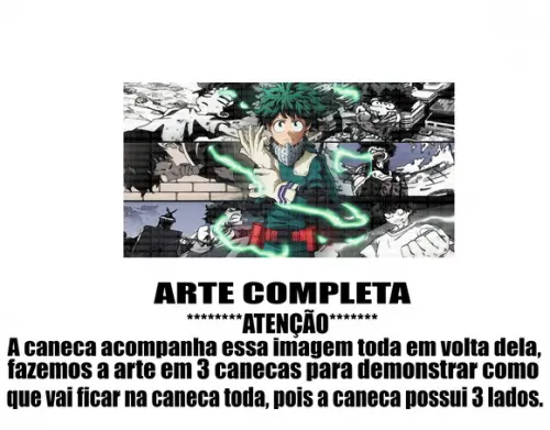 Caneca Polímero My Hero Academia Personalizada