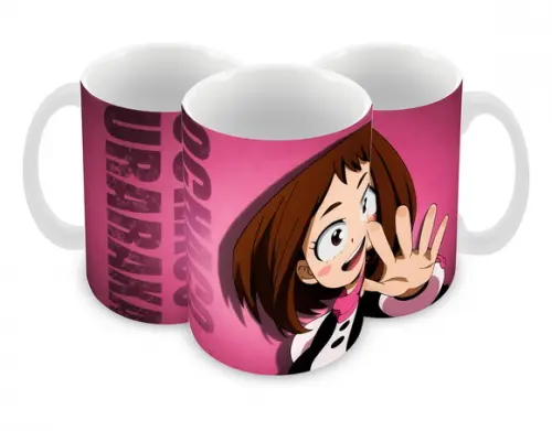 Caneca Polímero My Hero Academia Uraraka Personalizada