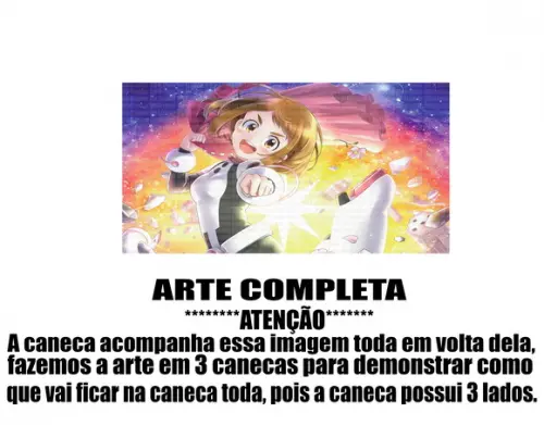 Caneca Polímero My Hero Academia Uraraka Personalizada