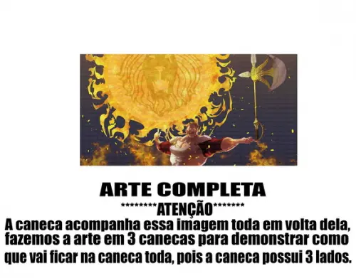 Caneca Polímero Nanatsu no Taizai Escanor Personalizada