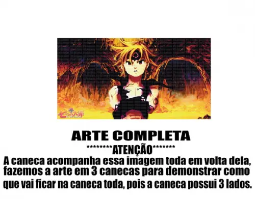 Caneca Polímero Nanatsu no Taizai Personalizada