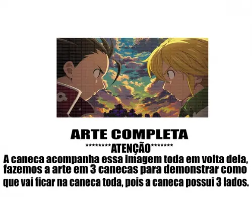 Caneca Polímero Nanatsu no Taizai Personalizada