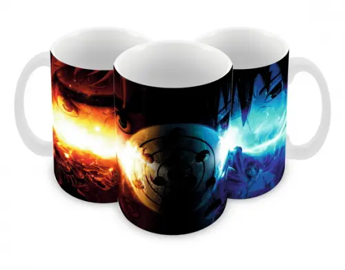 Caneca Polímero Naruto e Sasuke Personalizada