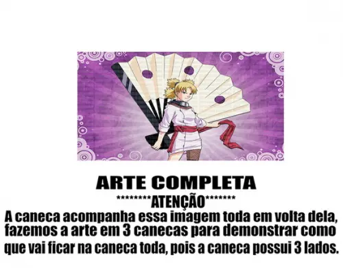 Caneca Polímero Naruto - Temari Personalizada