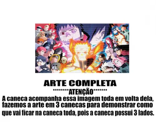 Caneca Polímero Naruto Personalizada