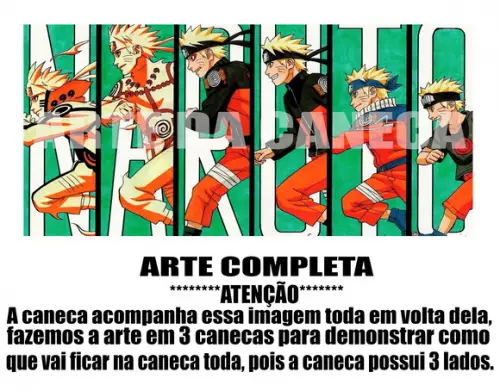 Caneca Polímero Naruto Personalizada