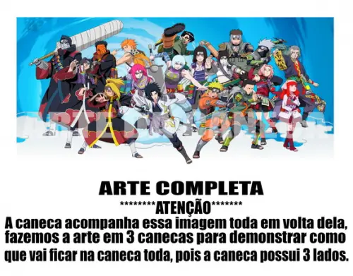 Caneca Polímero Naruto Personalizada