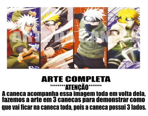 Caneca Polímero Naruto Personalizada