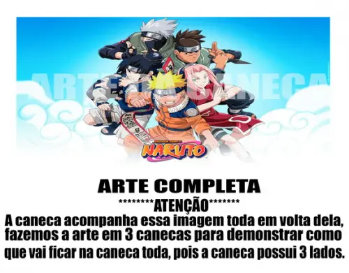 Caneca Polímero Naruto Personalizada