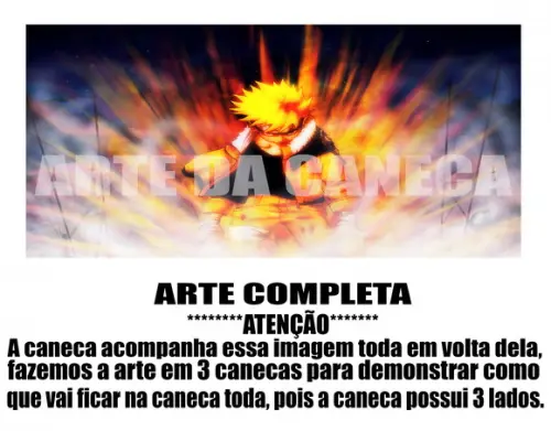 Caneca Polímero Naruto Personalizada