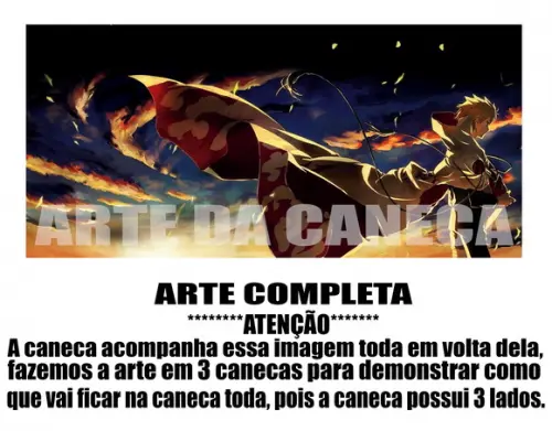 Caneca Polímero Naruto Personalizada
