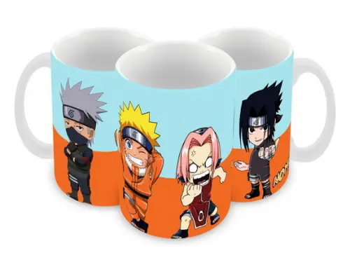 Caneca Polímero Naruto Time 7 com Nome Personalizada