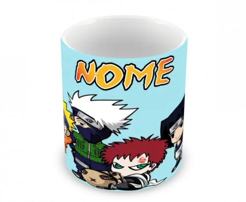 Caneca Polímero Naruto Seu Nome Personalizada