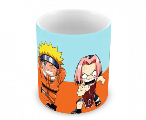 Caneca Polímero Naruto Time 7 com Nome Personalizada