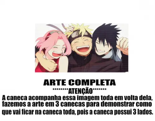 Caneca Polímero Naruto Time 7 Personalizada
