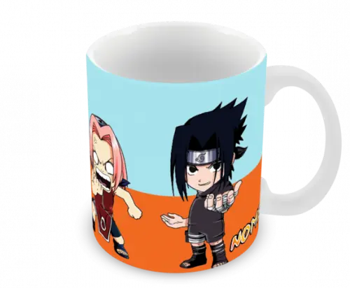 Caneca Polímero Naruto Time 7 com Nome Personalizada