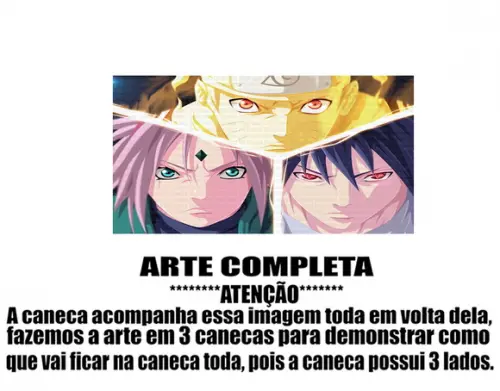 Caneca Polímero Naruto Time 7 Personalizada