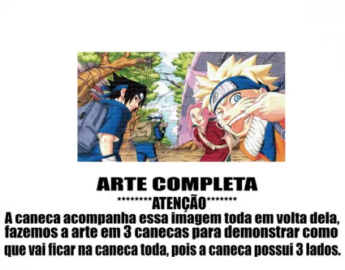 Caneca Polímero Naruto Time 7 Personalizada