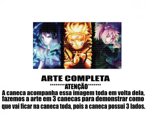 Caneca Polímero Naruto Time 7 Personalizada