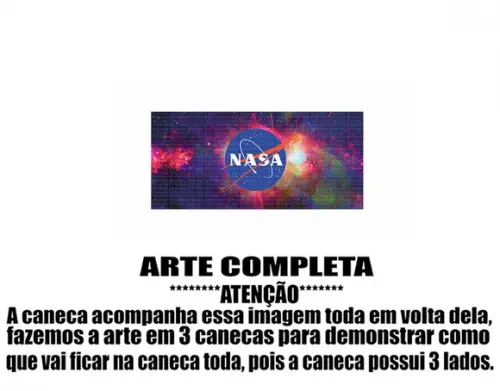 Caneca Polímero Nasa Personalizada