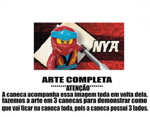 Caneca Polímero Ninjago Personalizada
