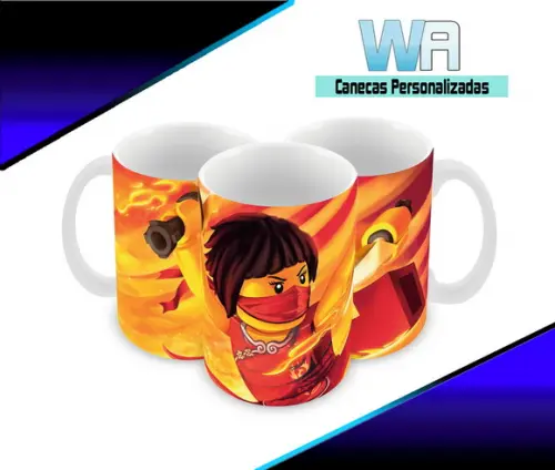 Caneca Polímero Ninjago Personalizada