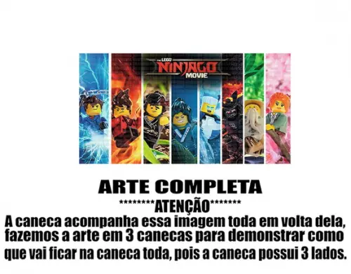 Caneca Polímero Ninjago Personalizada