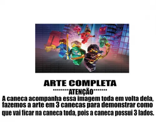 Caneca Polímero Ninjago Personalizada