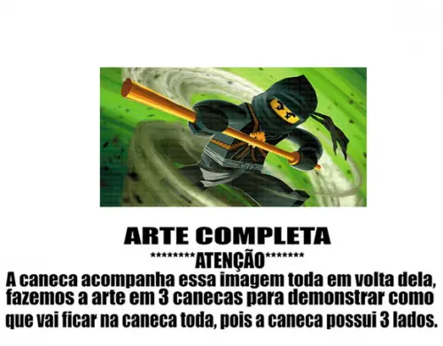 Caneca Polímero Ninjago Personalizada