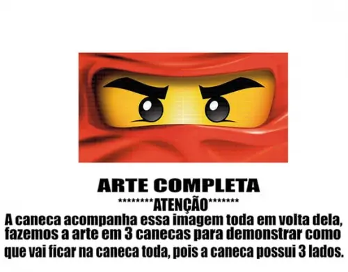 Caneca Polímero Ninjago Personalizada