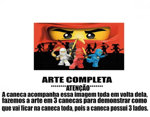 Caneca Polímero Ninjago Personalizada
