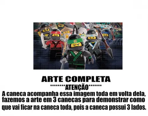 Caneca Polímero Ninjago Personalizada