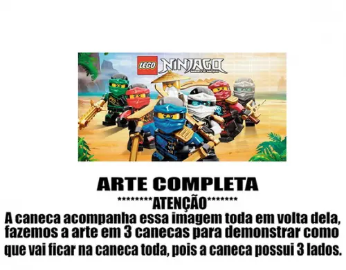 Caneca Polímero Ninjago Personalizada