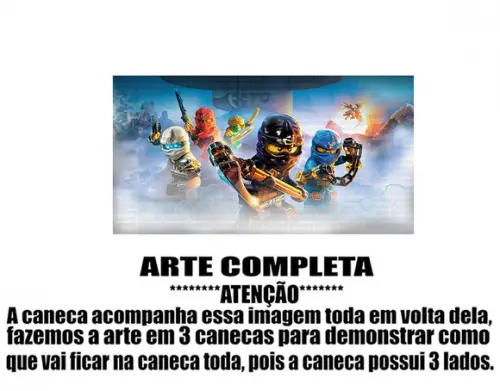 Caneca Polímero Ninjago Personalizada