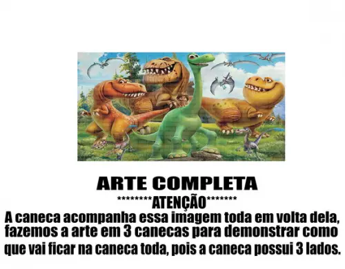 Caneca Polímero o Bom Dinossauro Personalizada