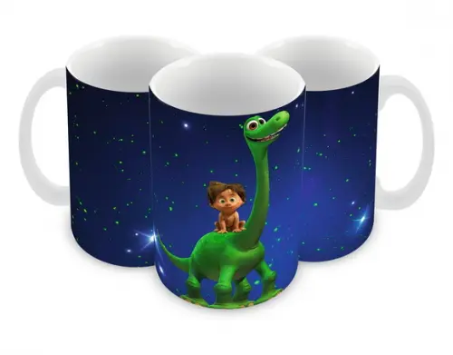 Caneca Polímero o Bom Dinossauro Personalizada
