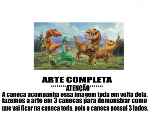 Caneca Polímero o Bom Dinossauro Personalizada
