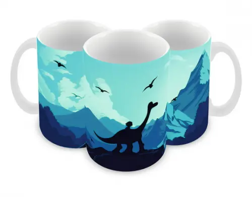 Caneca Polímero o Bom Dinossauro Personalizada