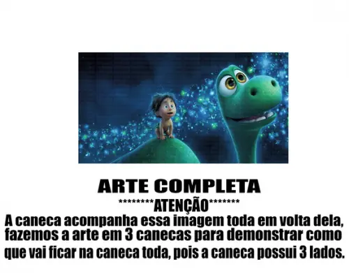 Caneca Polímero o Bom Dinossauro Personalizada
