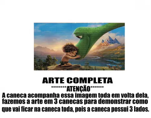 Caneca Polímero o Bom Dinossauro Personalizada