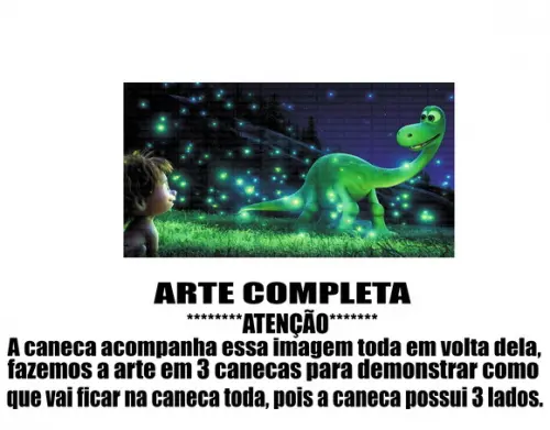 Caneca Polímero o Bom Dinossauro Personalizada