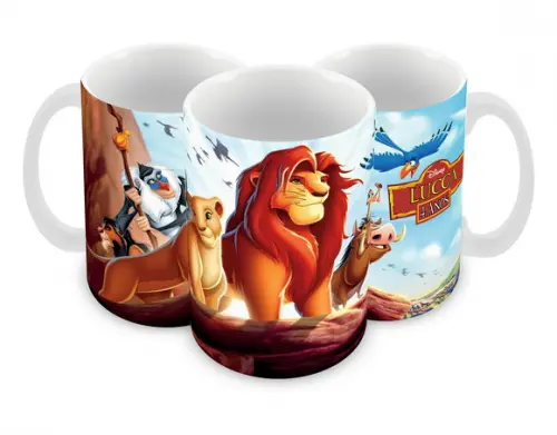 Caneca Polímero o Rei Leão com Nome Personalizada
