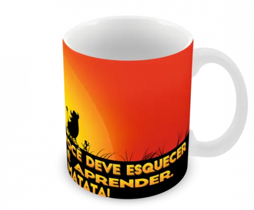 Caneca Polímero o Rei Leão Hakuna Matata Personalizada