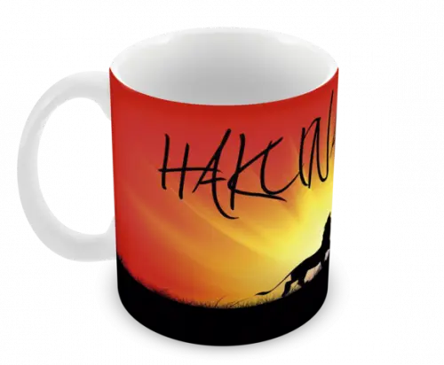 Caneca Polímero o Rei Leão Hakuna Matata Personalizada