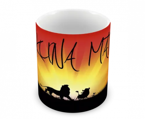 Caneca Polímero o Rei Leão Hakuna Matata Personalizada