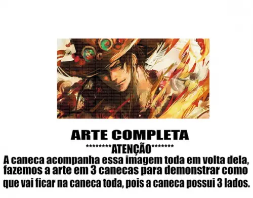Caneca Polímero One Piece Ace Personalizada