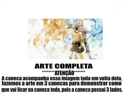 Caneca Polímero One Piece Ace Personalizada