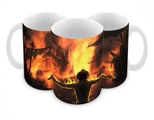 Caneca Polímero One Piece Ace Personalizada