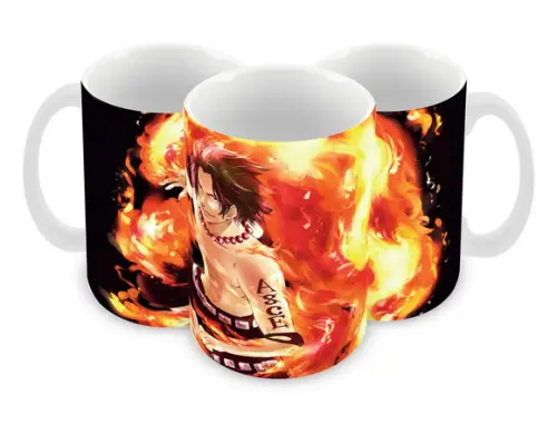 Caneca Polímero One Piece Ace Personalizada