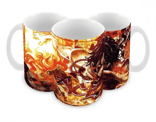 Caneca Polímero One Piece Ace Personalizada